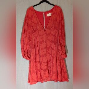Anthropologie Vibrant Coral Garment